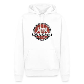 Karate Kampfkunst Vintage - Männer Premium Bio Hoodie - Weiß - Vorne - Nico (187cm)
