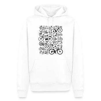 vélo collection - Sweat à capuche Premium bio Homme - blanc - Devant - Nico (187cm)