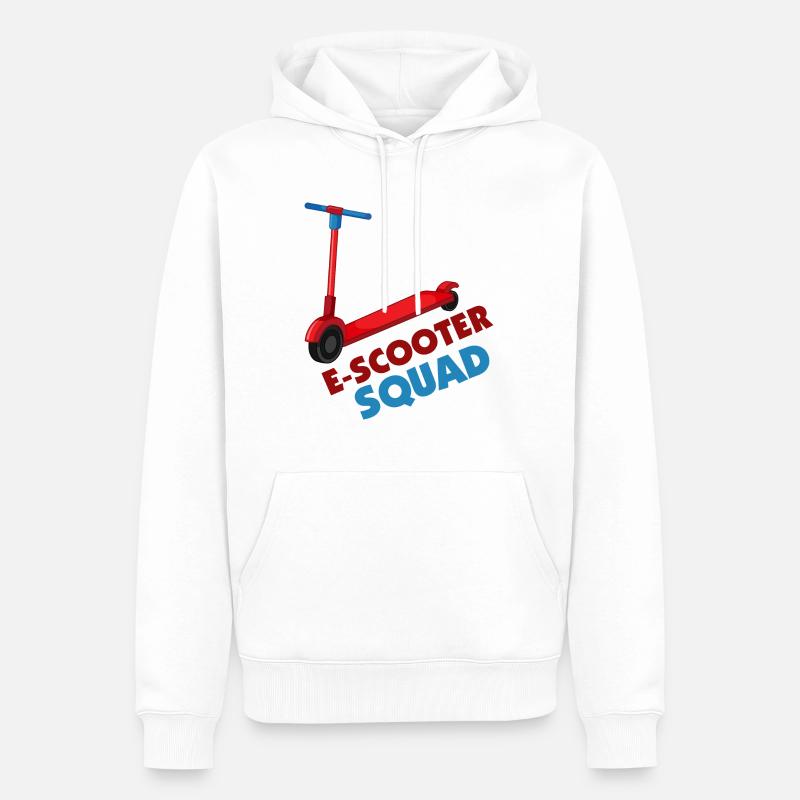 E-Scooter Roller Scooter - Sweat à capuche Premium bio Homme - blanc