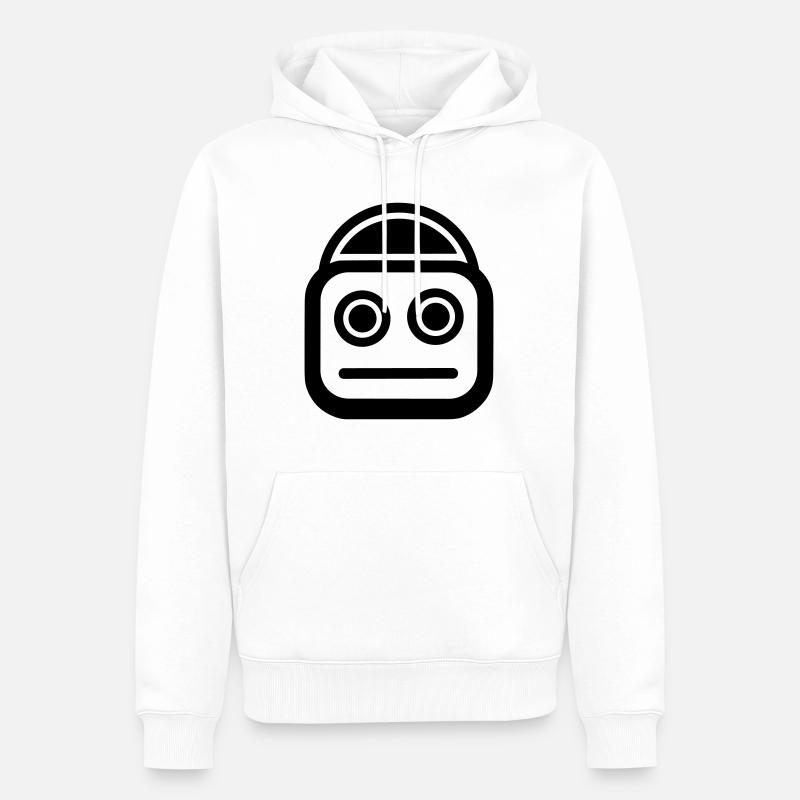 Kleiner Roboter - Männer Premium Bio Hoodie - Weiß