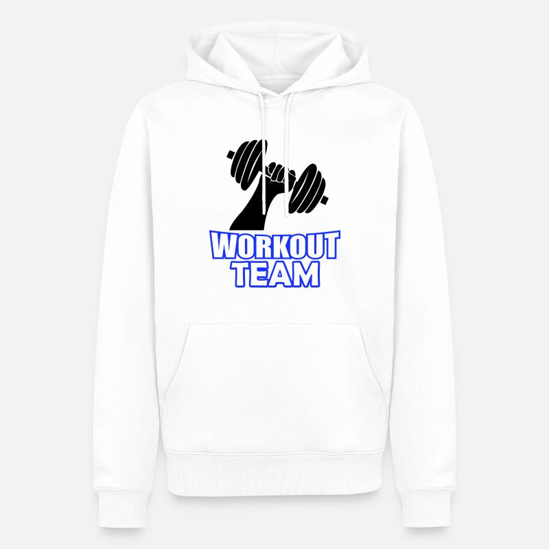 workout team - Männer Premium Bio Hoodie - Weiß