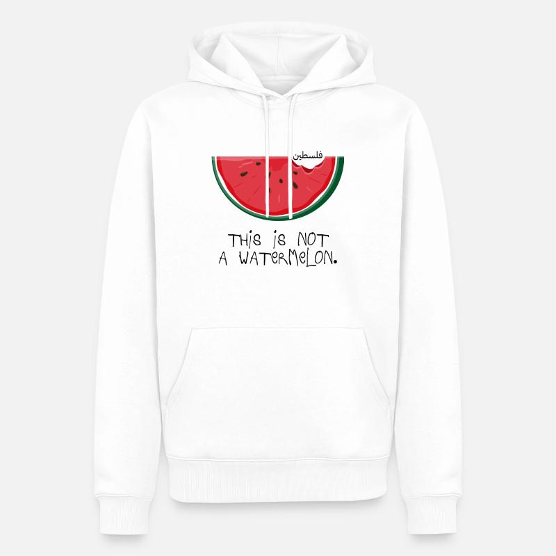 Palestine libre Ce n’est pas un Gaza sans pastèque - Sweat à capuche Premium bio Homme - blanc