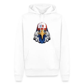 aigle supporter - Sweat à capuche Premium bio Homme - blanc - Devant - Nico (187cm)