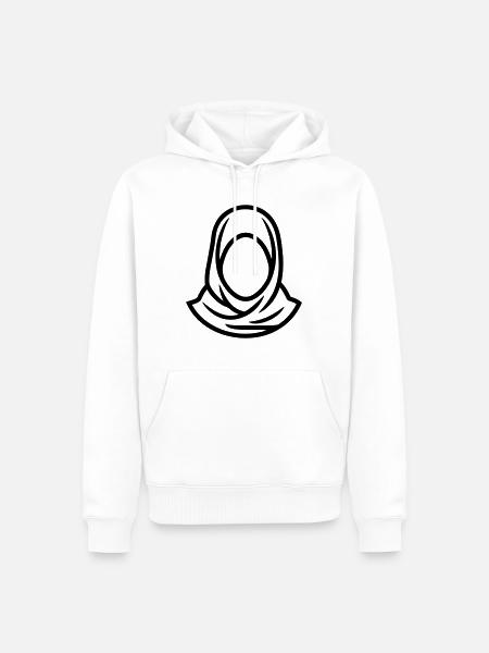 Hijab hovedtørklæde muslimsk kvinde - Herre Premium økologisk hoodie - hvid