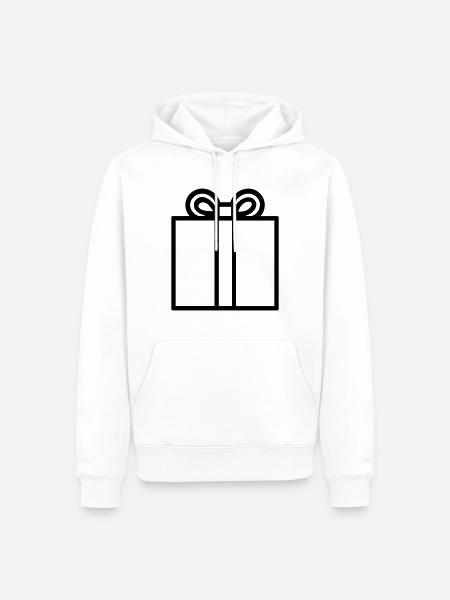 Kleine Geschenkbox - Männer Premium Bio Hoodie - Weiß