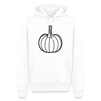 citrouille - Sweat à capuche Premium bio Homme - blanc - Devant - Nico (187cm)
