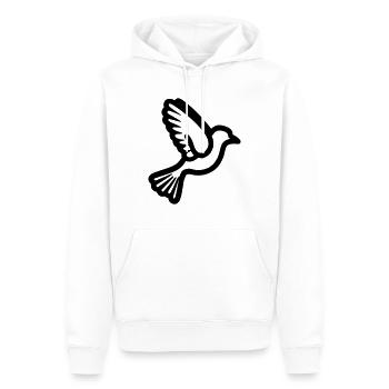 Taube - Männer Premium Bio Hoodie - Weiß - Vorne - Nico (187cm)