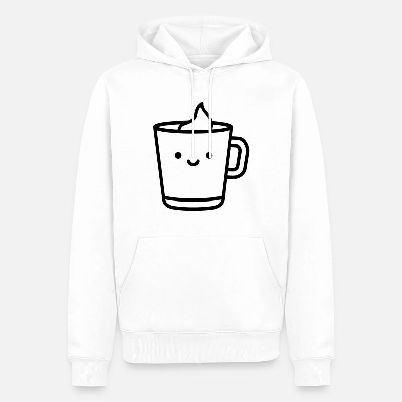 Mug de café - Sweat à capuche Premium bio Homme - blanc