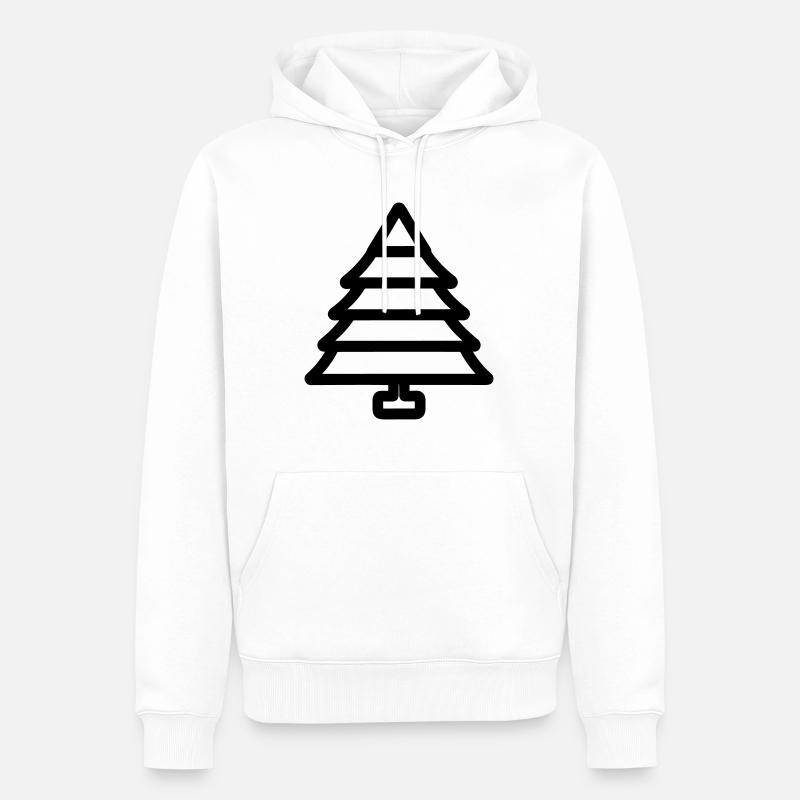 arbre de noel - Sweat à capuche Premium bio Homme - blanc