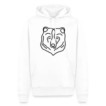 Bär // Ours - Sweat à capuche Premium bio Homme - blanc - Devant - Nico (187cm)