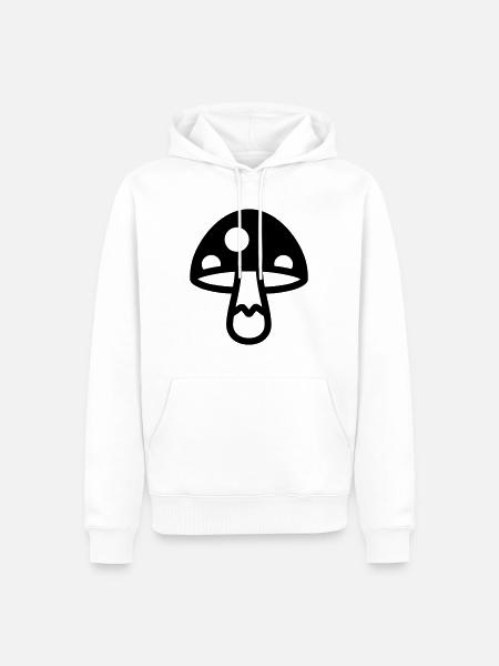 Mushroom - Men’s Premium Organic Hoodie - white