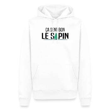 Ça sent bon le sapin - Sweat à capuche Premium bio Homme - blanc - Devant - Nico (187cm)