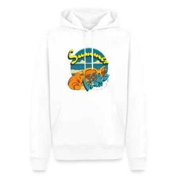 Summer vibes Retro style - Men’s Premium Organic Hoodie - white - Front - Nico (187cm)
