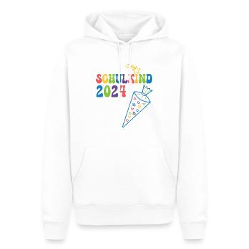 Schulanfang Einschulung Schulkind 2024 - Männer Premium Bio Hoodie - Weiß - Vorne - Nico (187cm)