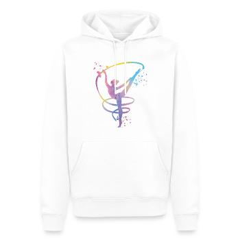 Gymnastin Mit Band Rhythmische Sportgymnastik - Männer Premium Bio Hoodie - Weiß - Vorne - Nico (187cm)