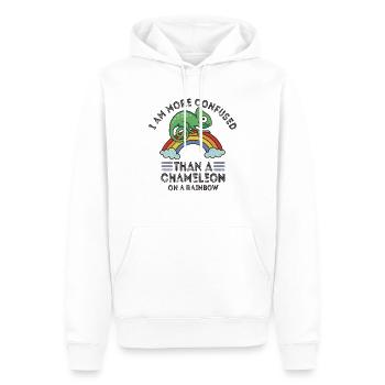I'm more confused than a chameleon - Men’s Premium Organic Hoodie - white - Front - Nico (187cm)