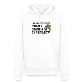 Ich Bin Verwirrter Als Ein Chamäleon - Männer Premium Bio Hoodie - Weiß - Vorne - Nico (187cm)