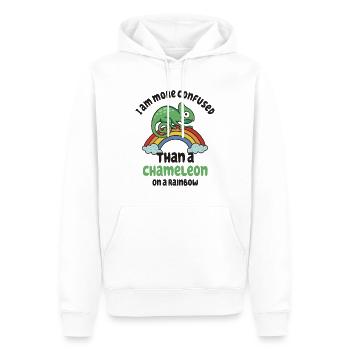 Ich Bin Verwirrter Als Ein Chamäleon - Männer Premium Bio Hoodie - Weiß - Vorne - Nico (187cm)