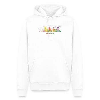 Memphean Skyline Memphis - Men’s Premium Organic Hoodie - white - Front - Nico (187cm)