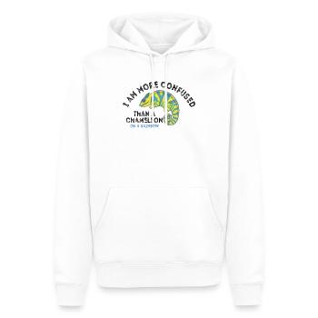 Ich Bin Verwirrter Als Ein Chamäleon - Männer Premium Bio Hoodie - Weiß - Vorne - Nico (187cm)