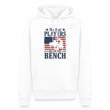 Les meilleurs joueurs Pianiste Pianiste - Sweat à capuche Premium bio Homme - blanc - Devant - Nico (187cm)