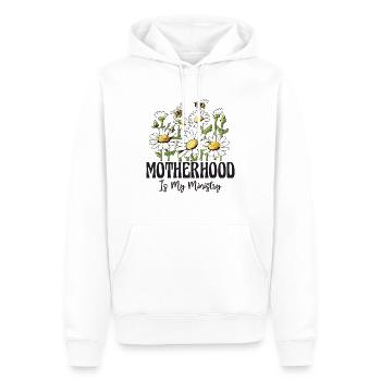 La maternité est mon ministère - Sweat à capuche Premium bio Homme - blanc - Devant - Nico (187cm)