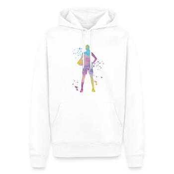 Volleyballspieler Kinder Beachvolleyball - Männer Premium Bio Hoodie - Weiß - Vorne - Nico (187cm)
