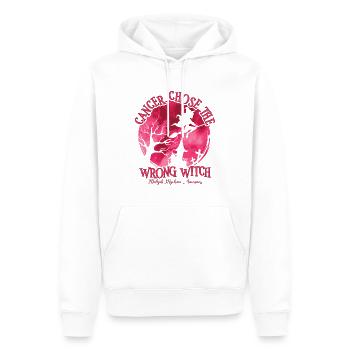 Sorcière Bourgogne Cancer du myélome multiple - Sweat à capuche Premium bio Homme - blanc - Devant - Nico (187cm)