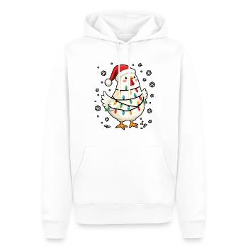 Weihnachtshuhn Hühnerliebhaber Geschenk - Männer Premium Bio Hoodie - Weiß - Vorne - Nico (187cm)