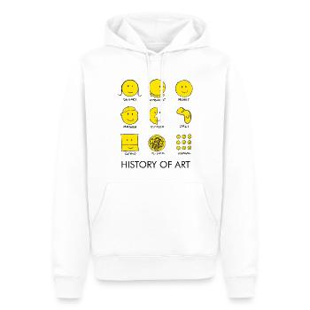Kunstgesicht Geschichte der Kunst Grafik - Männer Premium Bio Hoodie - Weiß - Vorne - Nico (187cm)