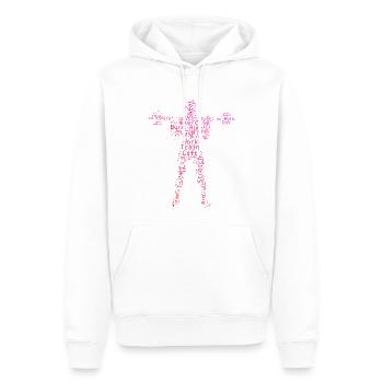 Haltérophilie Musculation Hommes Femmes Fitness - Sweat à capuche Premium bio Homme - blanc - Devant - Nico (187cm)