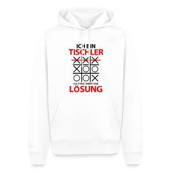 Tischler Sprüche Lustiger Witzig Humor für Papa - Männer Premium Bio Hoodie - Weiß - Vorne - Nico (187cm)