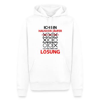 Hausverkäufer Hauskauf Verkäufer Lustig Sprüche - Männer Premium Bio Hoodie - Weiß - Vorne - Nico (187cm)