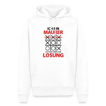 Maurer Lustige Sprüche Witzig Humor für Papa Vater - Männer Premium Bio Hoodie - Weiß - Vorne - Nico (187cm)