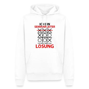 Seminarleiter Danke Abschied Geschenkidee Spruch - Männer Premium Bio Hoodie - Weiß - Vorne - Nico (187cm)