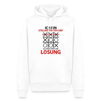 Stellvertreter Chef Stellvertretung Stellv Witzig - Männer Premium Bio Hoodie - Weiß - Vorne - Nico (187cm)
