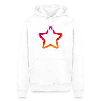 Farbiger Stern - Männer Premium Bio Hoodie - Weiß - Vorne - Nico (187cm)