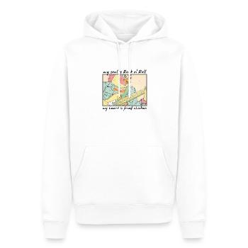 my soul is Rock n Roll - Men’s Premium Organic Hoodie - white - Front - Nico (187cm)