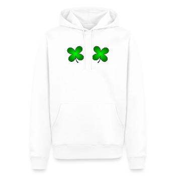 Soutien-gorge trèfle à quatre feuilles Saint-Patrick - Sweat à capuche Premium bio Homme - blanc - Devant - Nico (187cm)