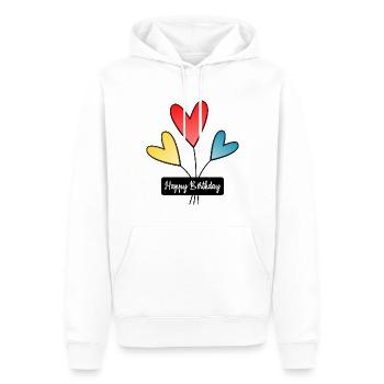 ALLES GUTE ZUM GEBURTSTAG. JAHRESTAG - Männer Premium Bio Hoodie - Weiß - Vorne - Nico (187cm)