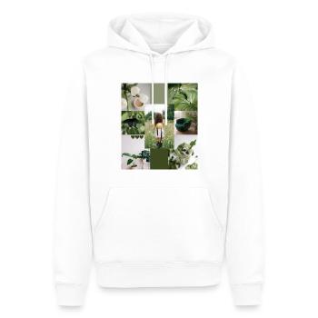 | de style de vie heureux collage vert tendance - Sweat à capuche Premium bio Homme - blanc - Devant - Nico (187cm)
