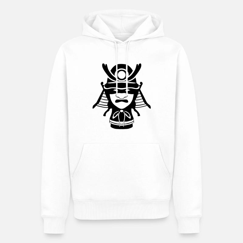 Masque de samouraï - Sweat à capuche Premium bio Homme - blanc