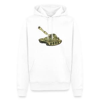 tank - Men’s Premium Organic Hoodie - white - Front - Nico (187cm)
