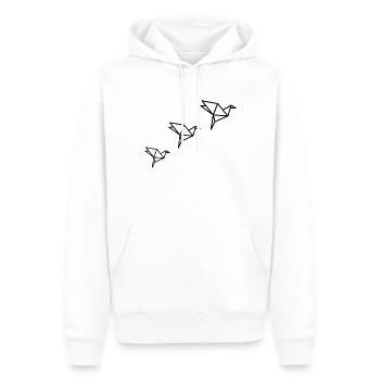 Origami - Männer Premium Bio Hoodie - Weiß - Vorne - Nico (187cm)