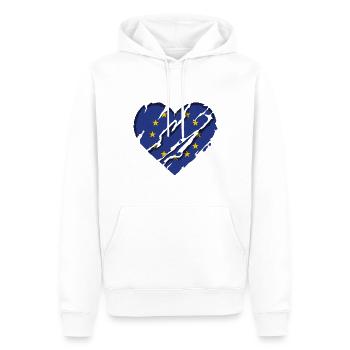 Europa Flagge EU Euro Europäische Fahne - Männer Premium Bio Hoodie - Weiß - Vorne - Nico (187cm)