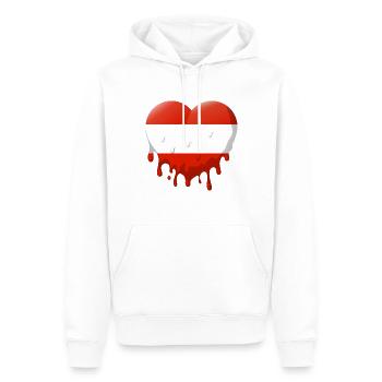 Austria Flag Austria Austrian Flag AT - Men’s Premium Organic Hoodie - white - Front - Nico (187cm)