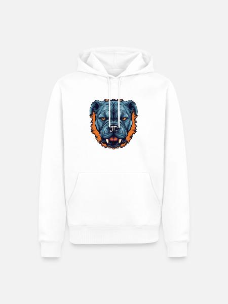 Pitbull - Männer Premium Bio Hoodie - Weiß