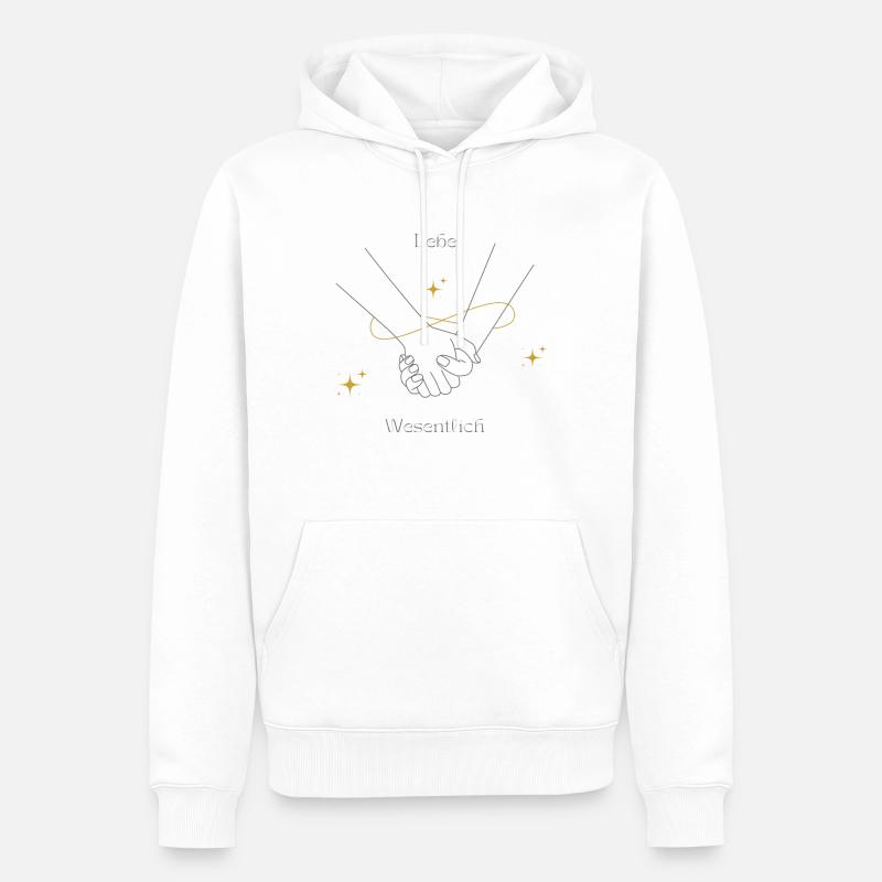 Polarité - Sweat à capuche Premium bio Homme - blanc