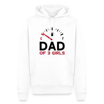 DAD OF 3 GIRLS FATHER'S DAY - Men’s Premium Organic Hoodie - white - Front - Nico (187cm)
