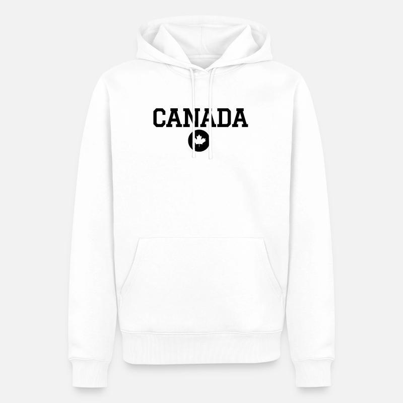 CANADA - Feuille d'érable - Sweat à capuche Premium bio Homme - blanc